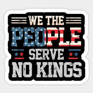 No Kings In America We The People Political Protest June 14 Sticker
